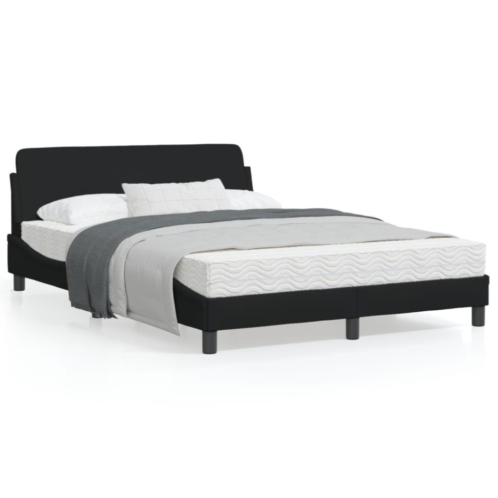 vidaXL Bed Frame "Dover" Black 140x200 cm Fabric