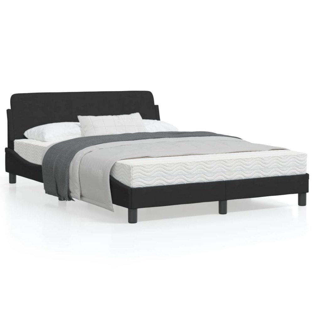 vidaXL Bed Frame "Dover" Black 120x200 cm Velvet
