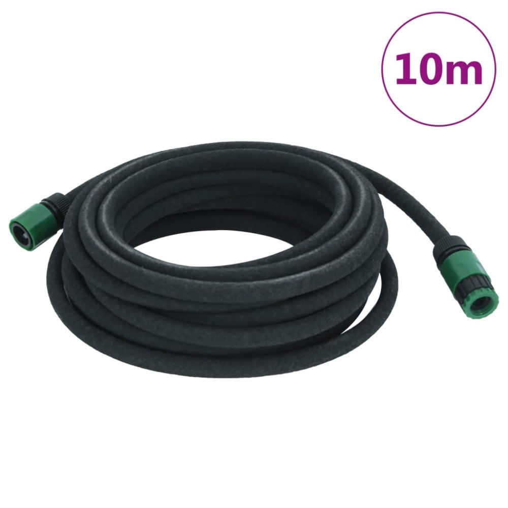 vidaXL Fuktslang svart 0,6" 10 m gummi