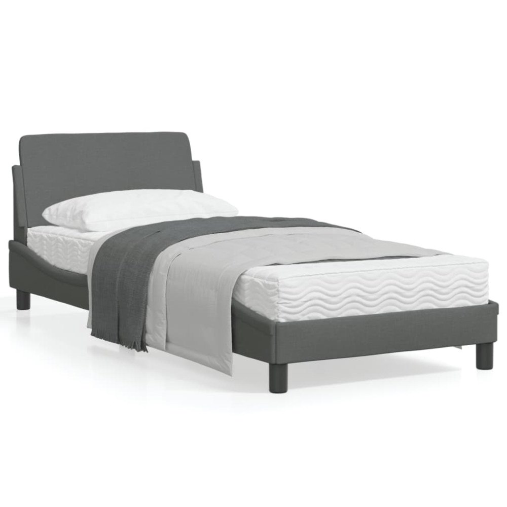 vidaXL Bed Frame "Dover" Dark Grey 80x200 cm Fabric