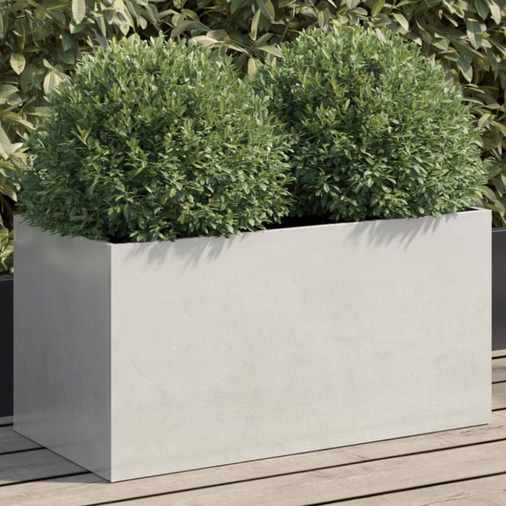 vidaXL Odlingslåda silver 62x30x29 cm rostfritt stål