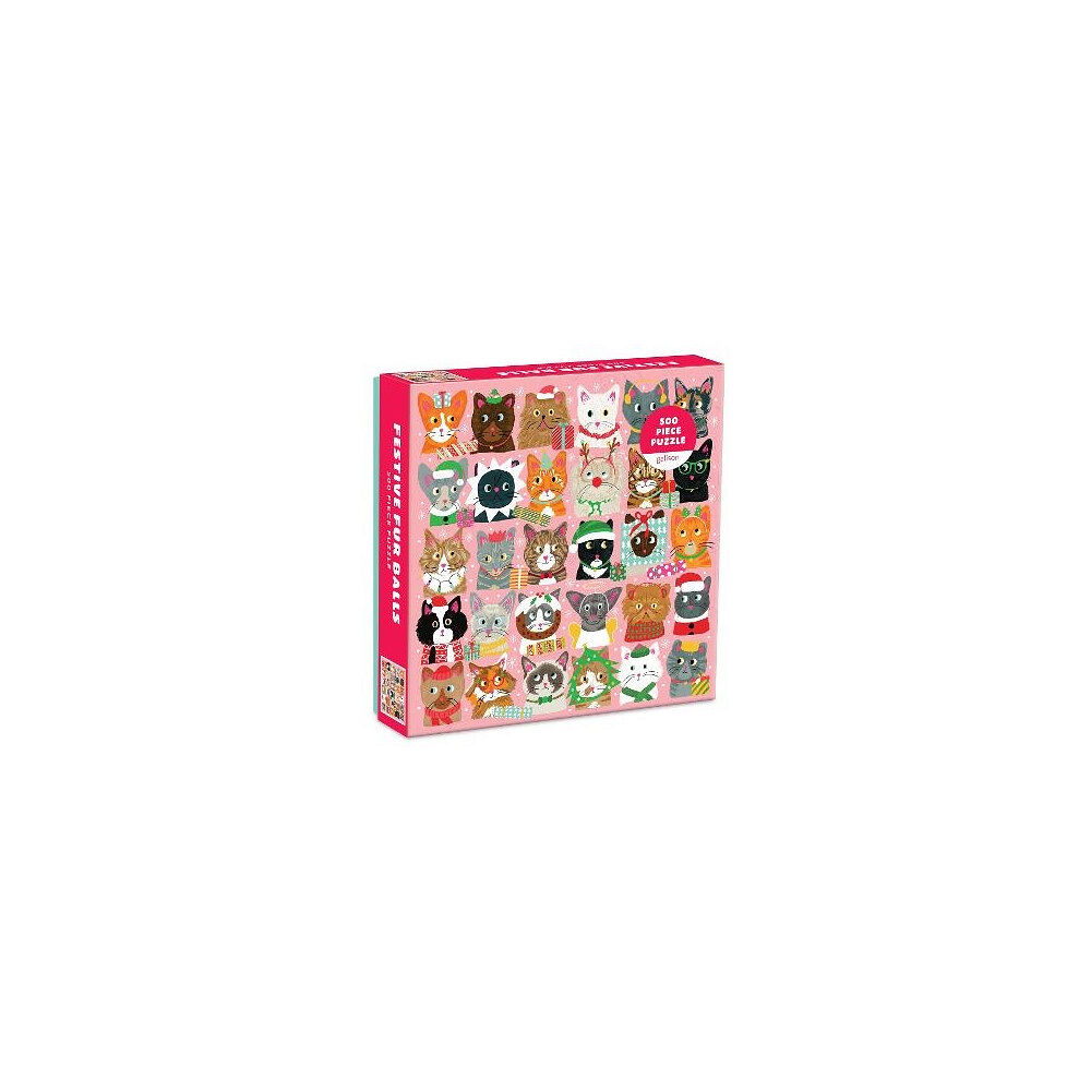 Galison Festive Furballs 500 Piece Puzzle (bok, eng)