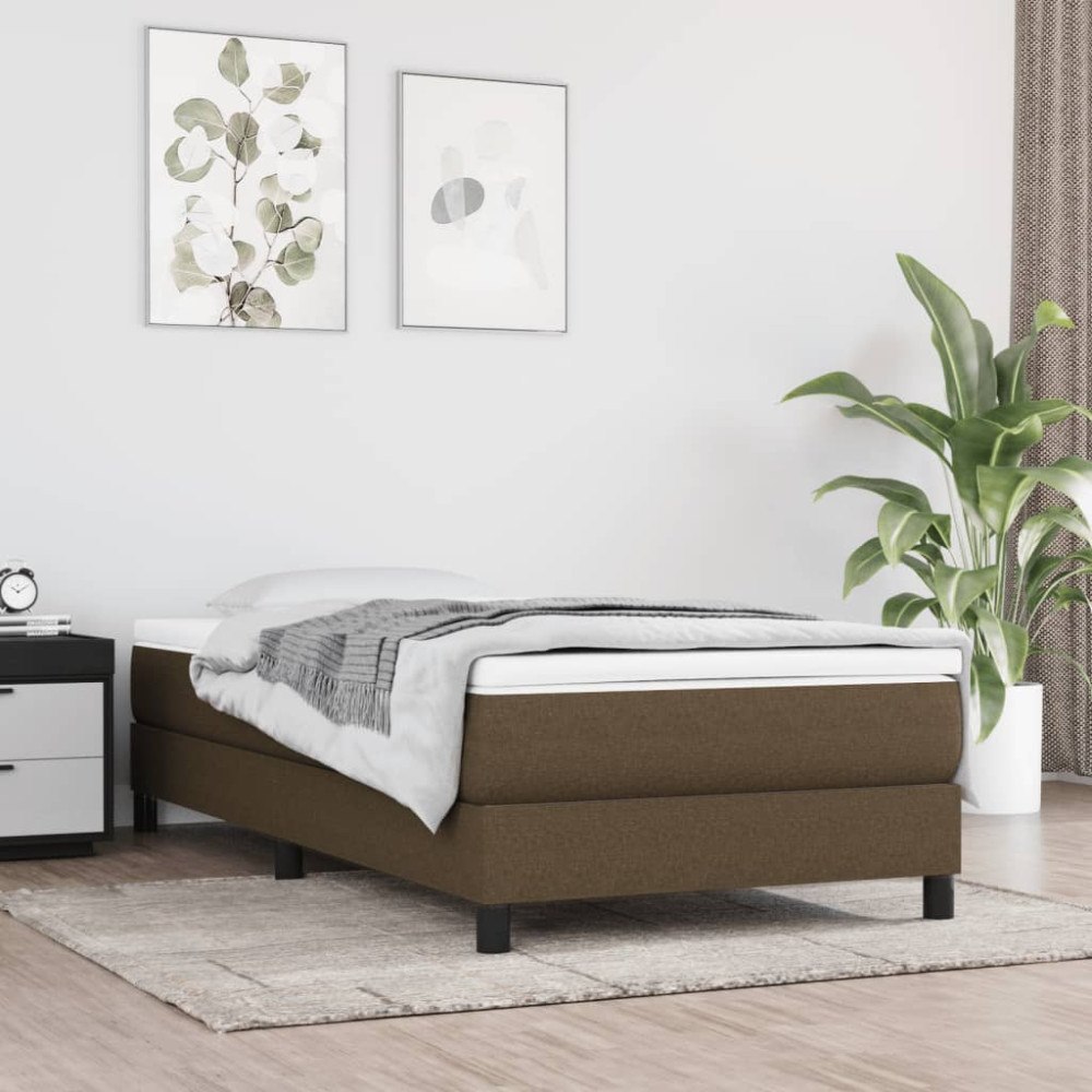vidaXL Pocketresårmadrass mörkbrun 120x190x20 cm tyg