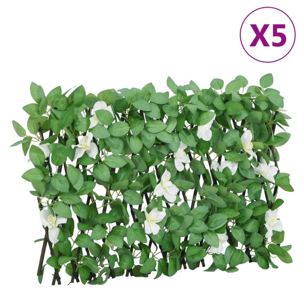 vidaXL Konstväxt murgröna spaljé expanderbar 5 st grön 180x30 cm