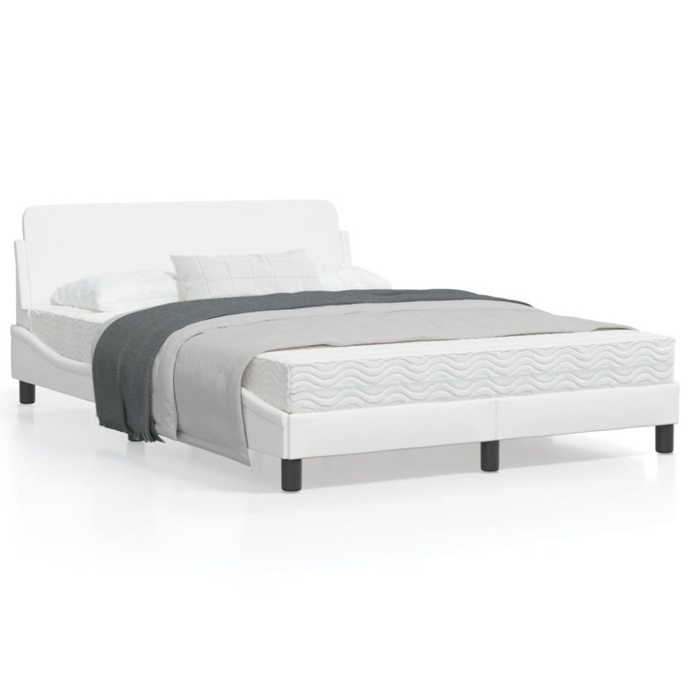 vidaXL Bed Frame "Dover" White 120x200 cm Faux Leather