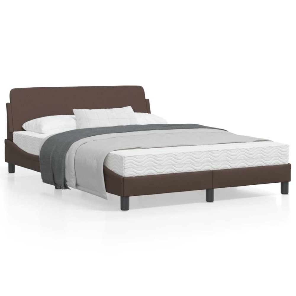 vidaXL Bed Frame "Dover" Brown 120x200 cm Faux Leather