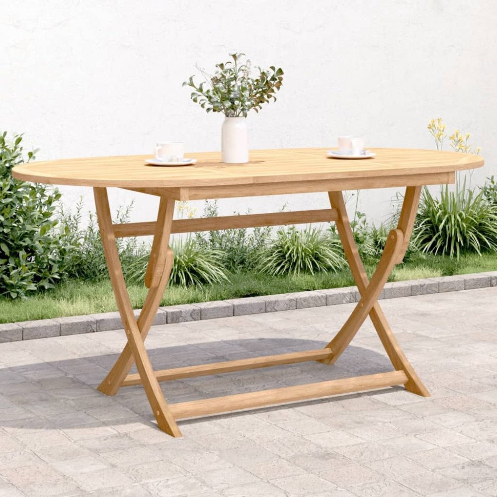vidaXL Hopfällbart trädgårdsbord 160x85x75 cm massivt akaciaträ