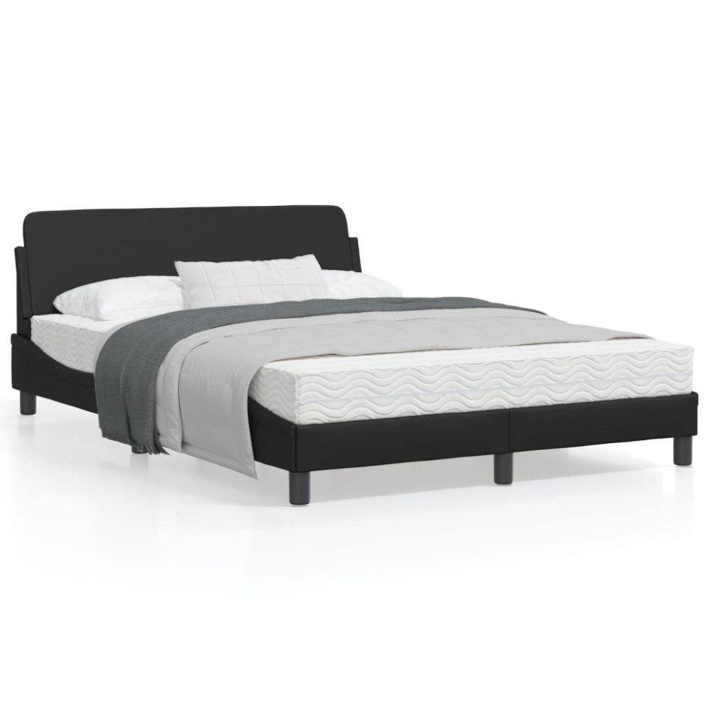 vidaXL Bed Frame "Dover" Black 120x200 cm Faux Leather
