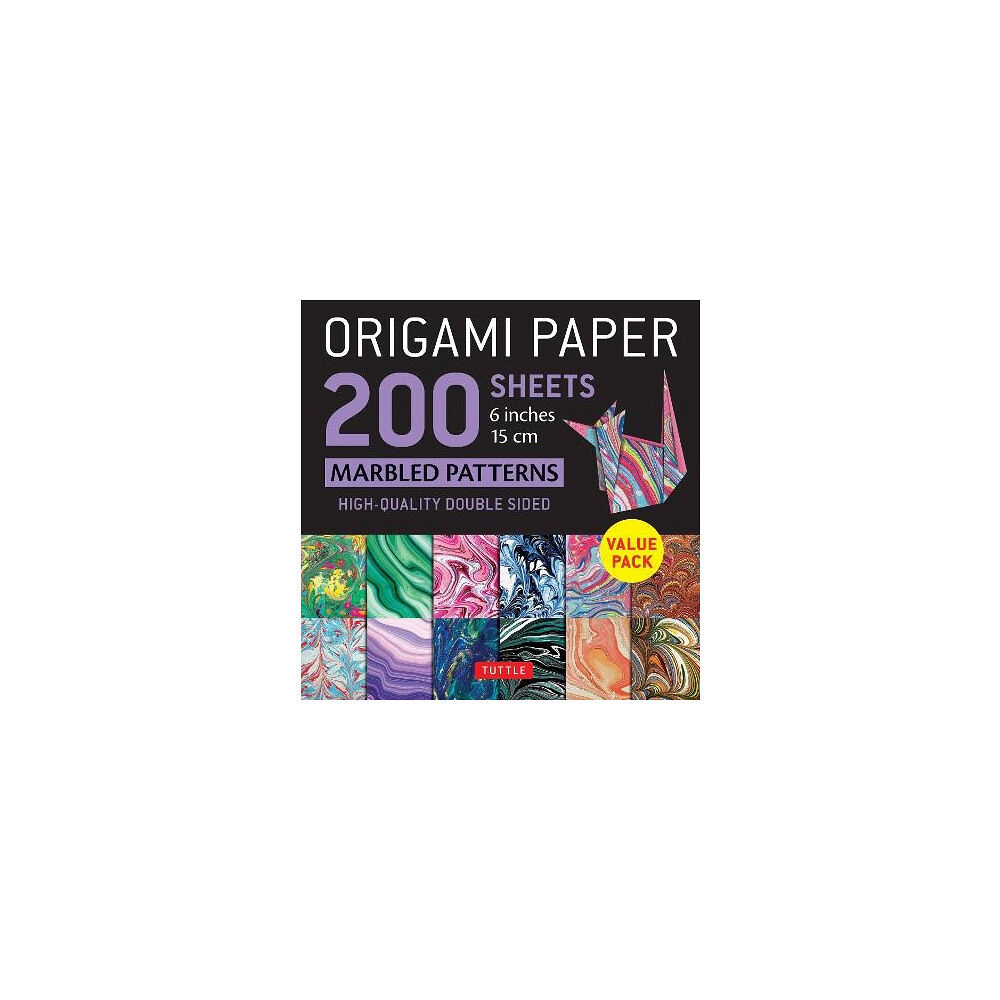 Grantham Books Services Origami Paper 200 sheets Marbled Patterns 6" (15 cm) (bok, eng)