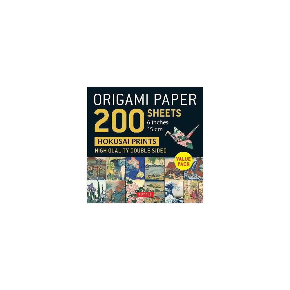 Grantham Books Services Origami Paper 200 sheets Hokusai Prints 6" (15 cm) (bok, eng)