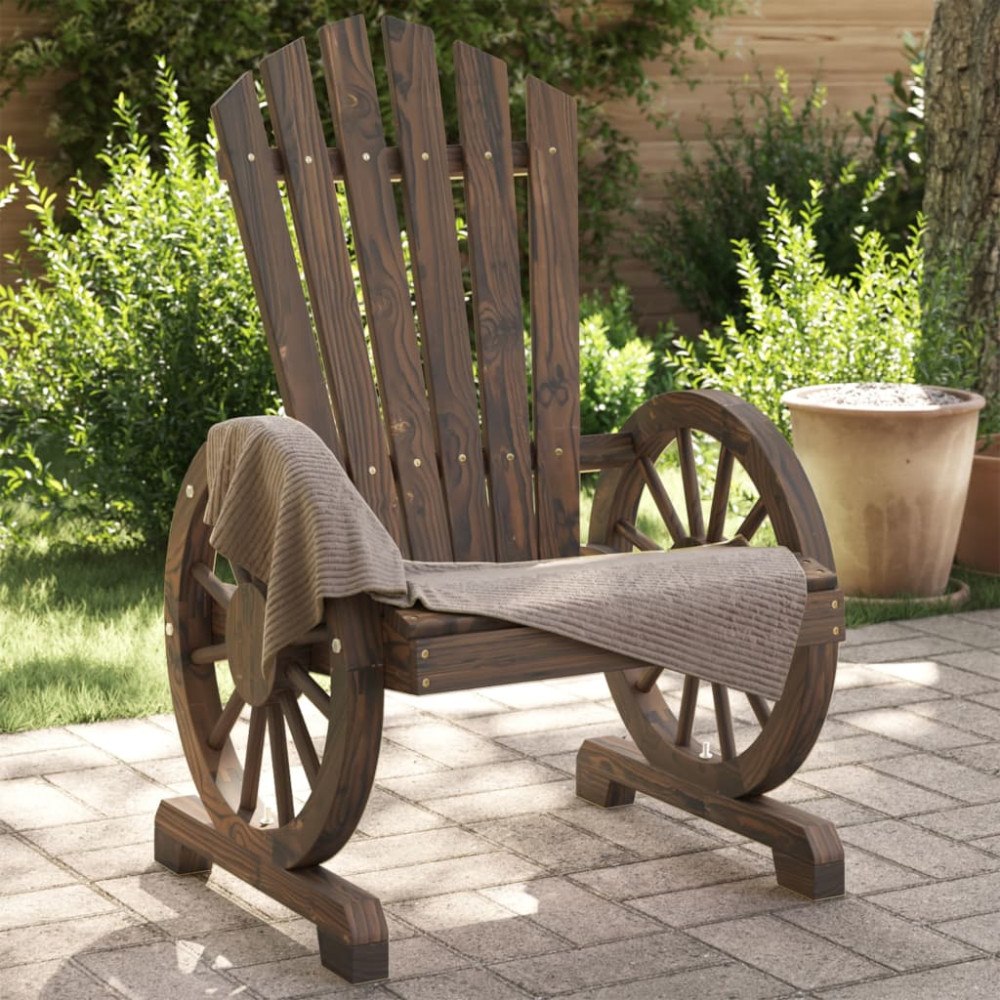 vidaXL Adirondackstolar 2 st massivt granträ