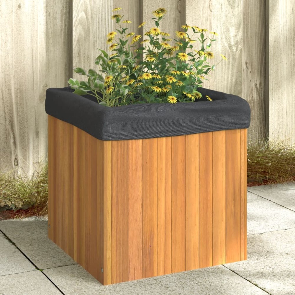 vidaXL Odlingslåda 45x45x45 cm massivt akaciaträ