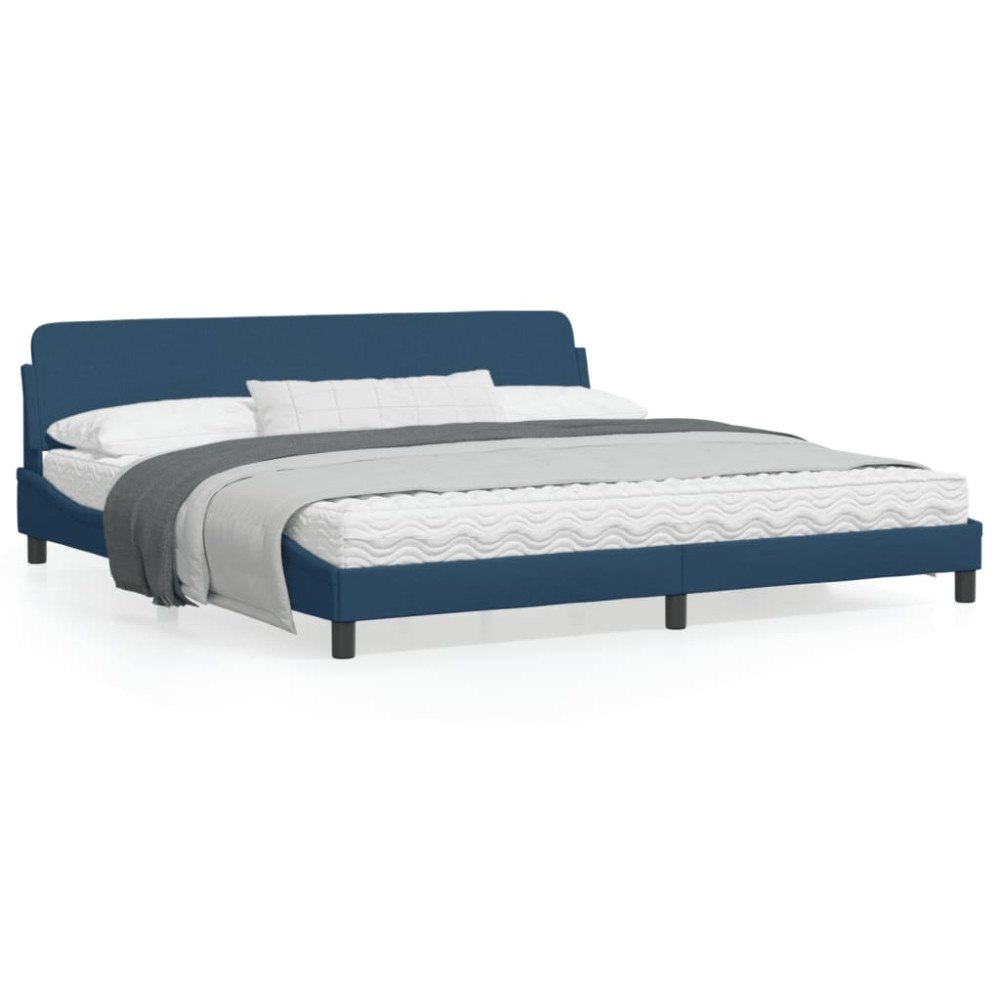 vidaXL Bed Frame "Dover" Blue 200x200 cm Fabric