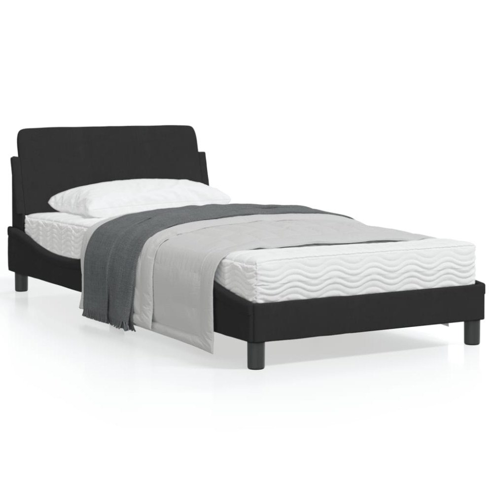 vidaXL Bed Frame "Dover" Black 100x200 cm Velvet