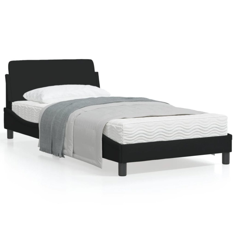 vidaXL Bed Frame "Dover" Black 100x200 cm Fabric