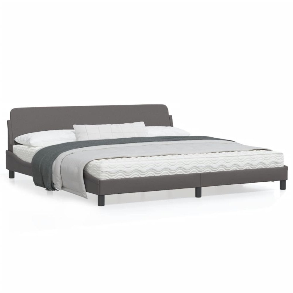 vidaXL Bed Frame "Dover" Grey 200x200 cm Faux Leather