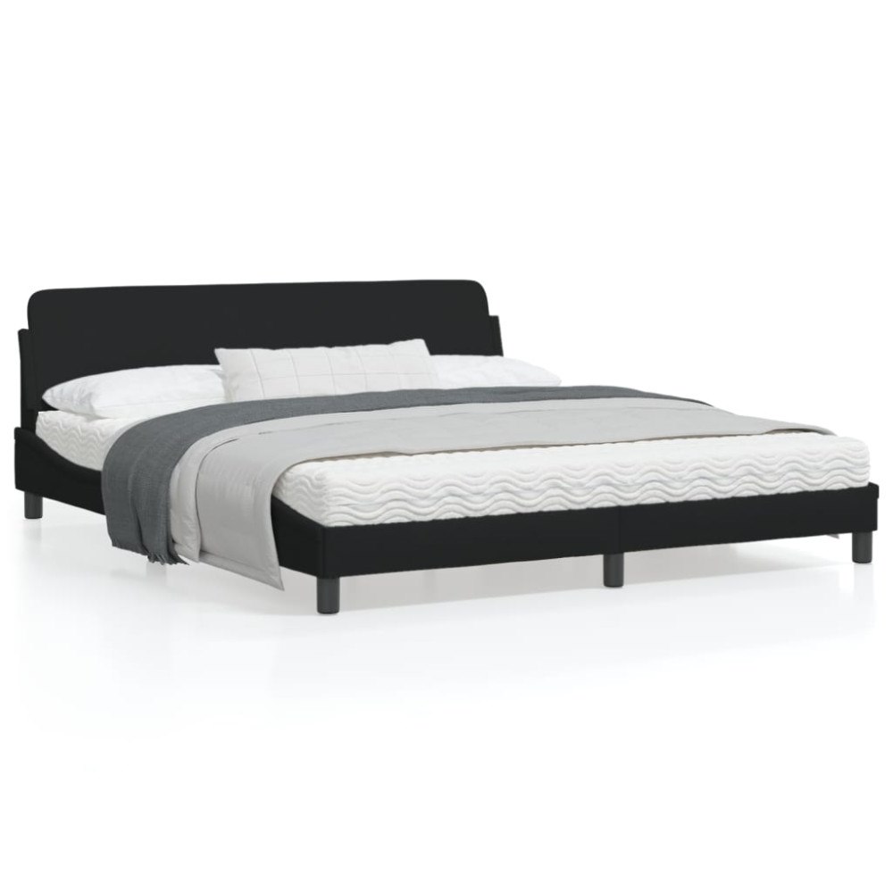 vidaXL Bed Frame "Dover" Black 180x200 cm Fabric