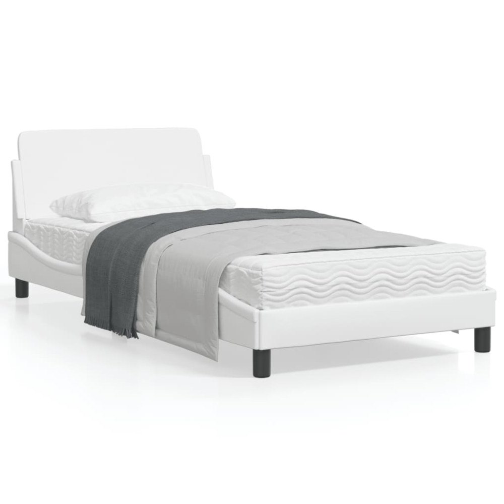 vidaXL Bed Frame "Dover" White 100x200 cm Faux Leather