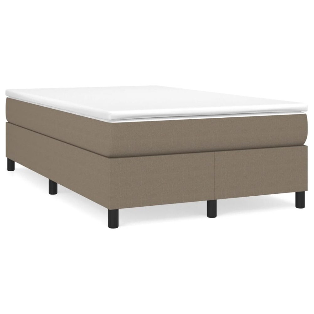 vidaXL Ramsäng med madrass taupe 120x190 cm tyg
