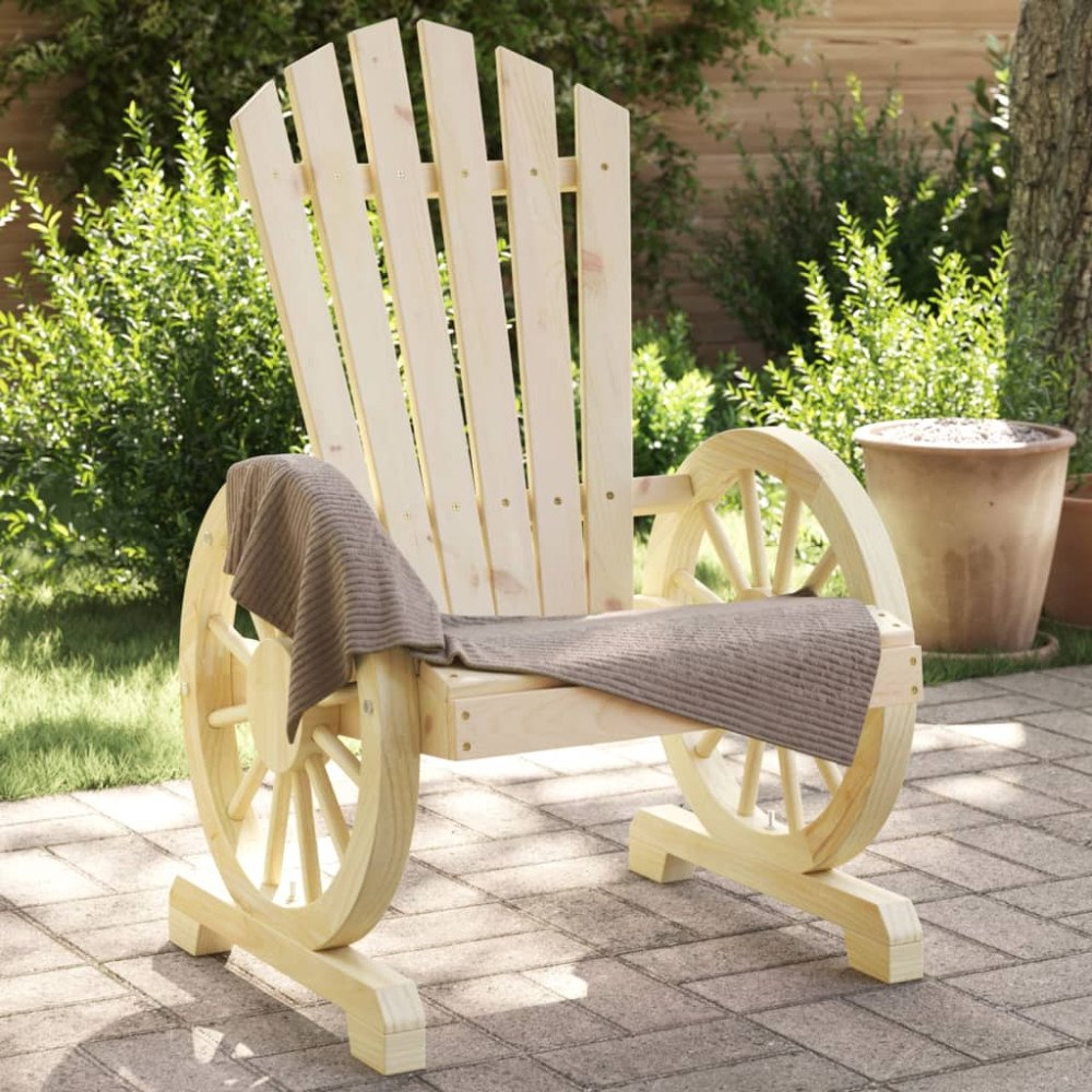 vidaXL Adirondackstolar 4 st massivt granträ