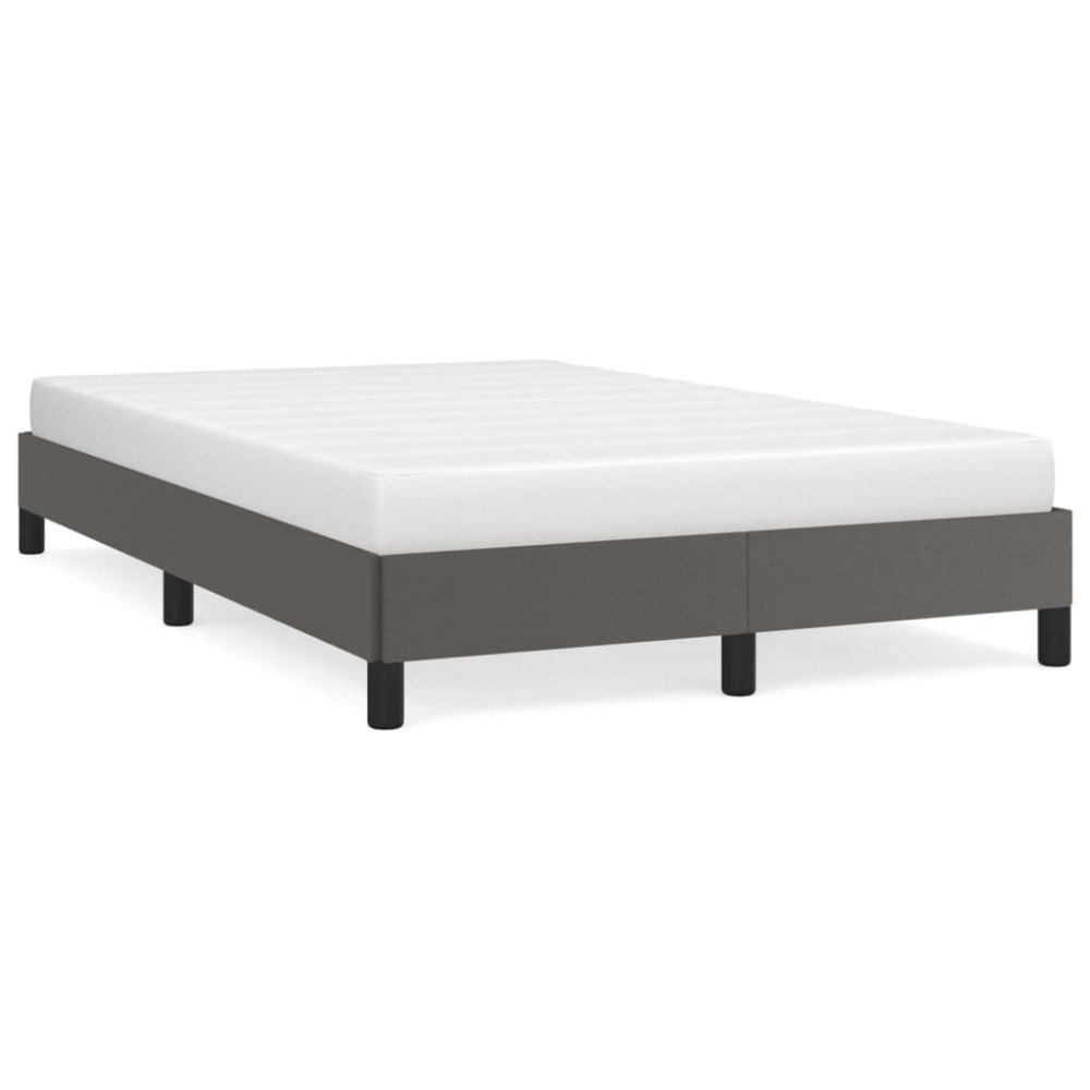 vidaXL sängram utan madrass grå 120x190 cm konstläder