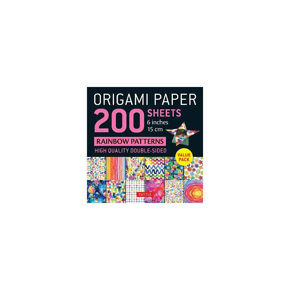 Grantham Books Services Origami Paper 200 sheets Rainbow Patterns 6" (15 cm) (bok, eng)