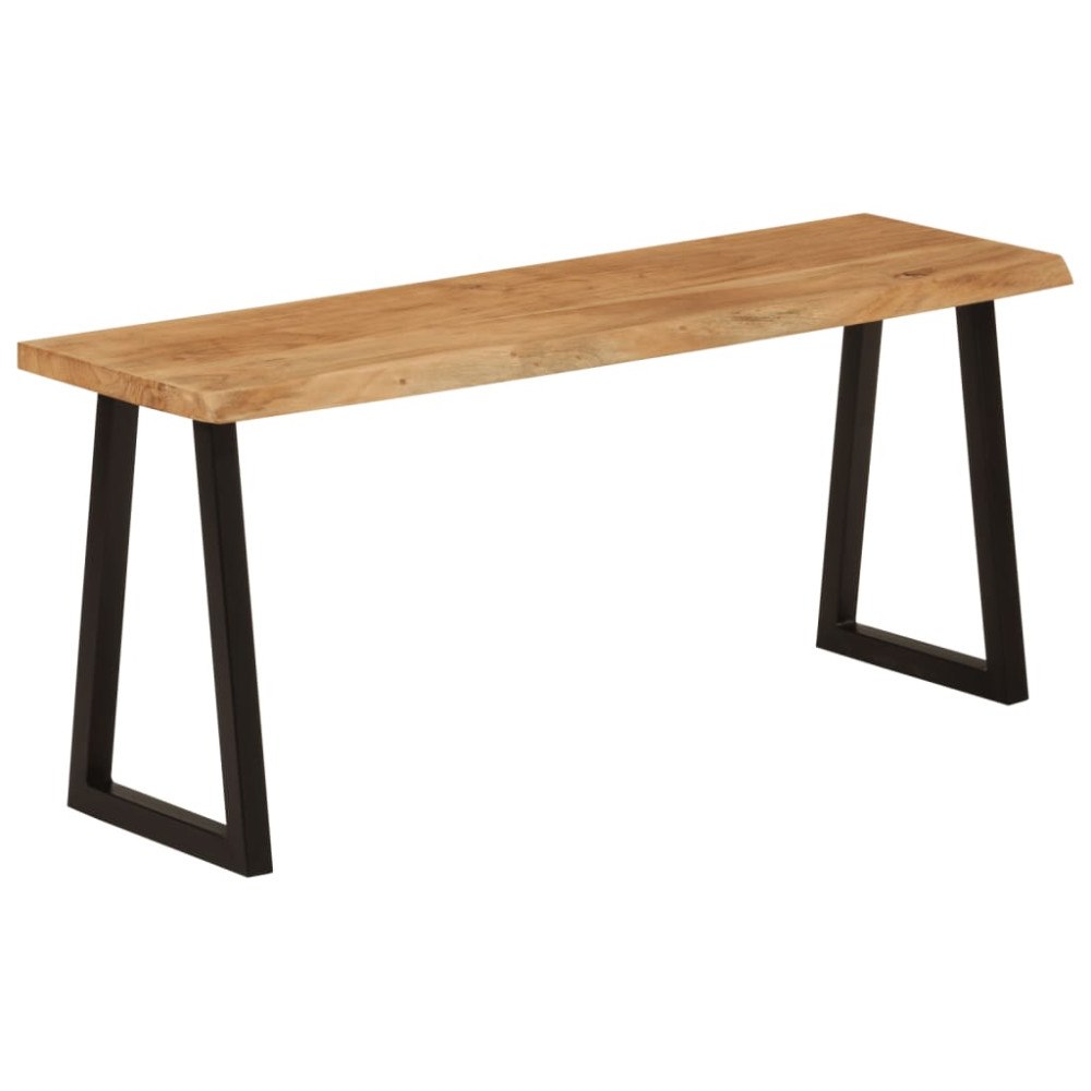 vidaXL Bänk med levande kant 105 cm massivt akaciaträ