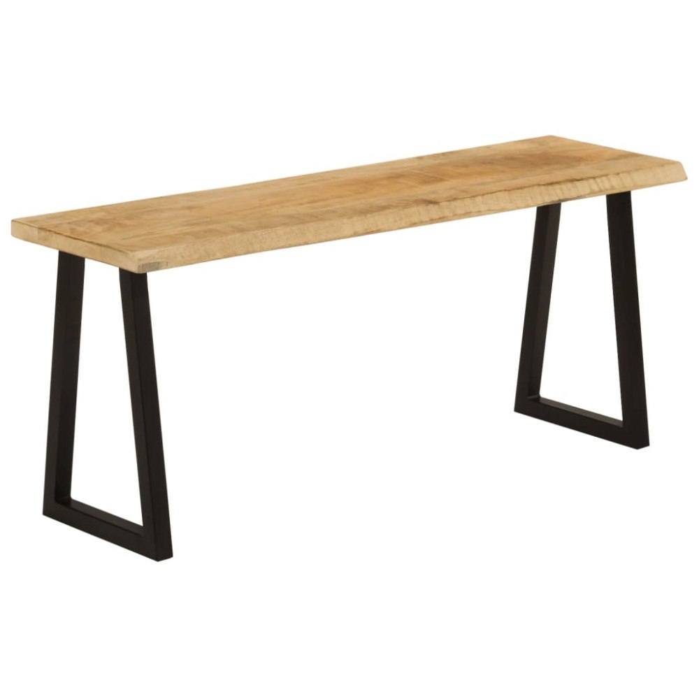vidaXL Bänk med levande kant 105 cm massivt mangoträ