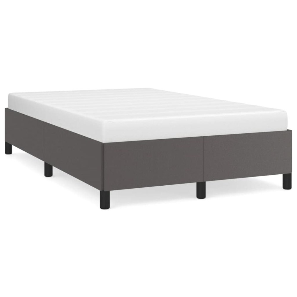 vidaXL sängram utan madrass grå 120x190 cm konstläder
