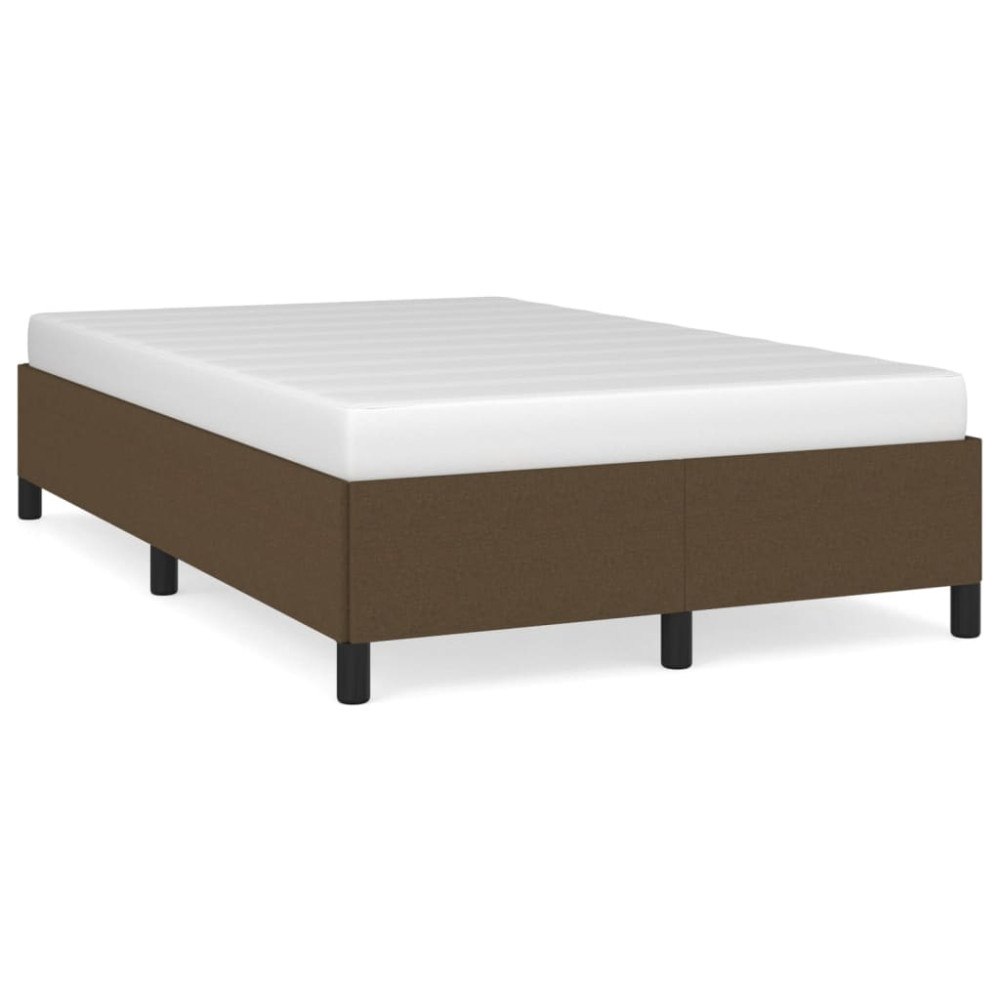 vidaXL sängram utan madrass mörkbrun 120x190 cm tyg