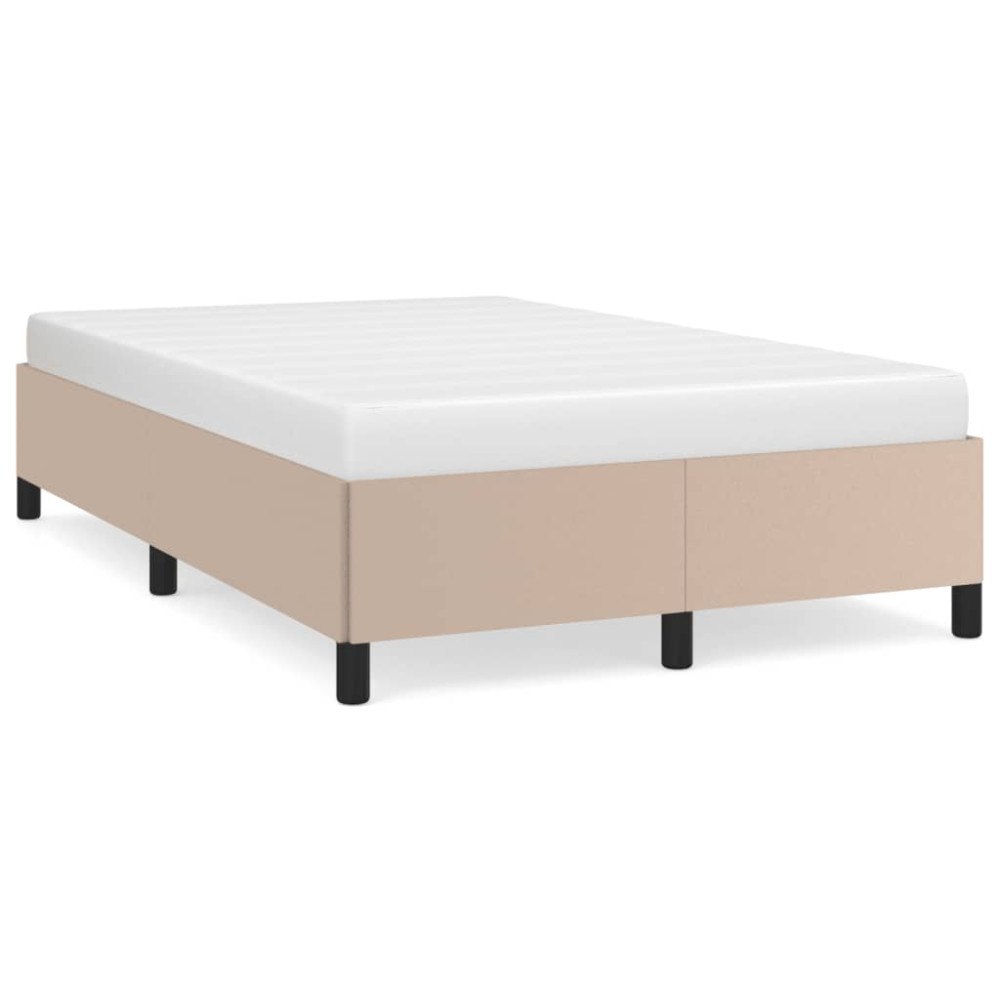 vidaXL Sängram utan madrass cappuccino 120x190 cm konstläder