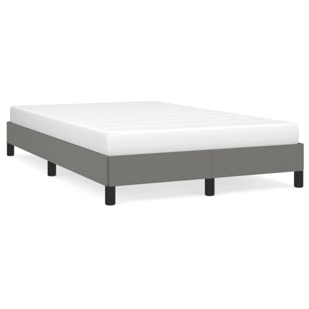 vidaXL sängram utan madrass mörkgrå 120x190 cm tyg