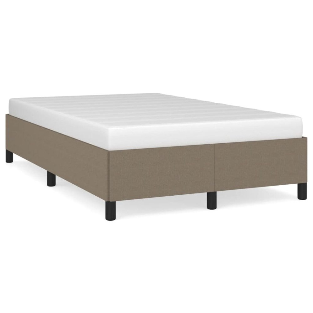 vidaXL sängram utan madrass taupe 120x190 cm tyg