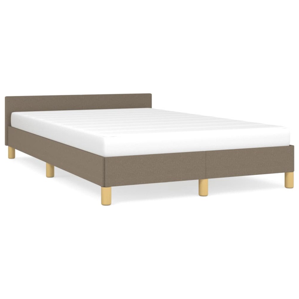 vidaXL sängram utan madrass taupe 120x190 cm tyg