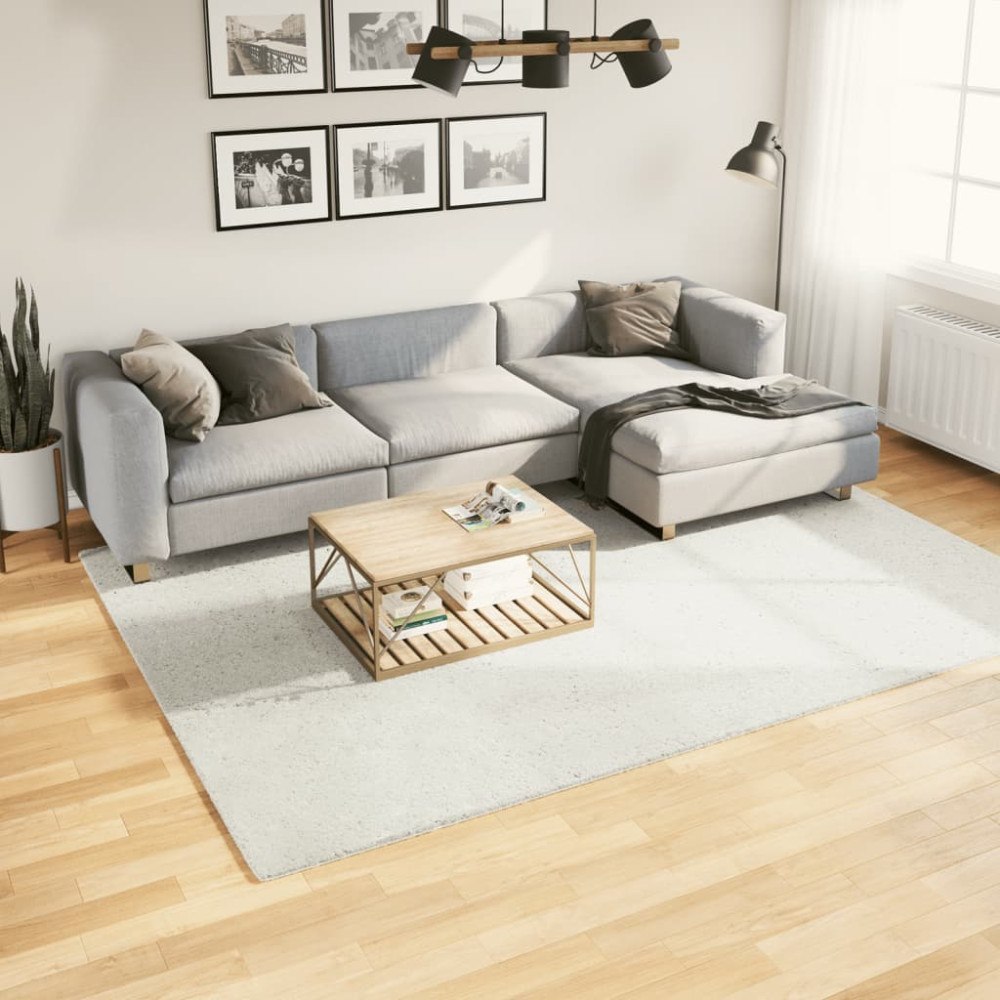 vidaXL Matta OVIEDO kort lugg gräddvit 200x280 cm