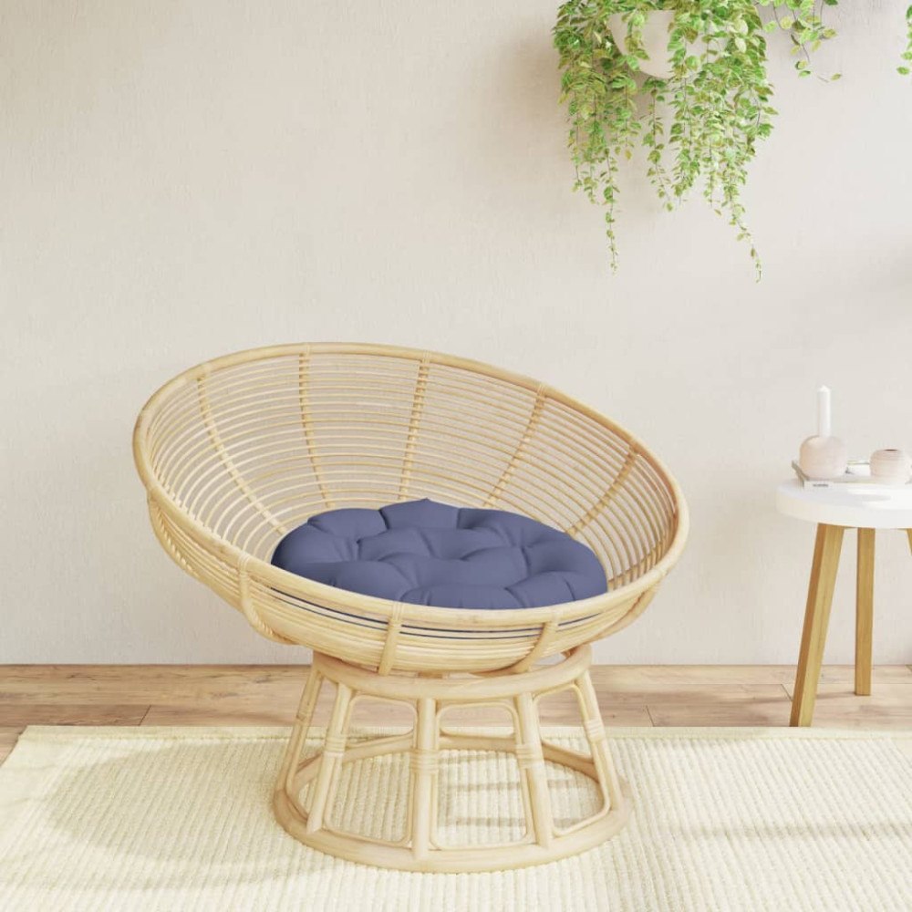 vidaXL Rund dyna marinblå Ø 60x11 cm oxfordtyg