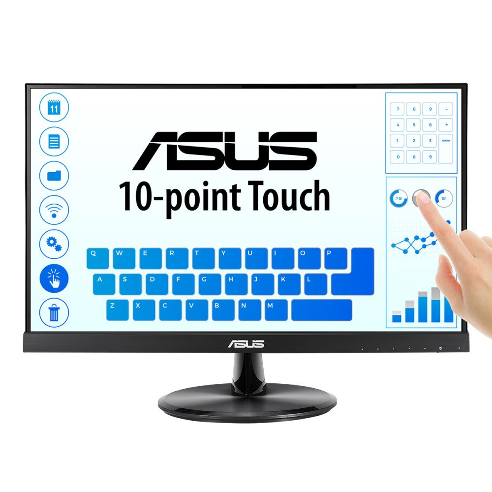 ASUSTeK COMPUTER ASUS VT229H platta pc-skärmar 54,6 cm (21.5") 1920 x 1080 pixlar Full HD LED Pekskärm Svart