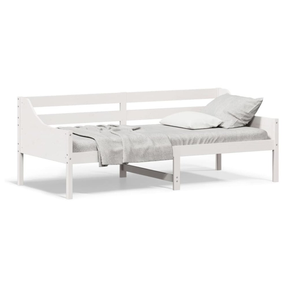 vidaXL Dagbädd utan madrass vit 80x200 cm massiv furu