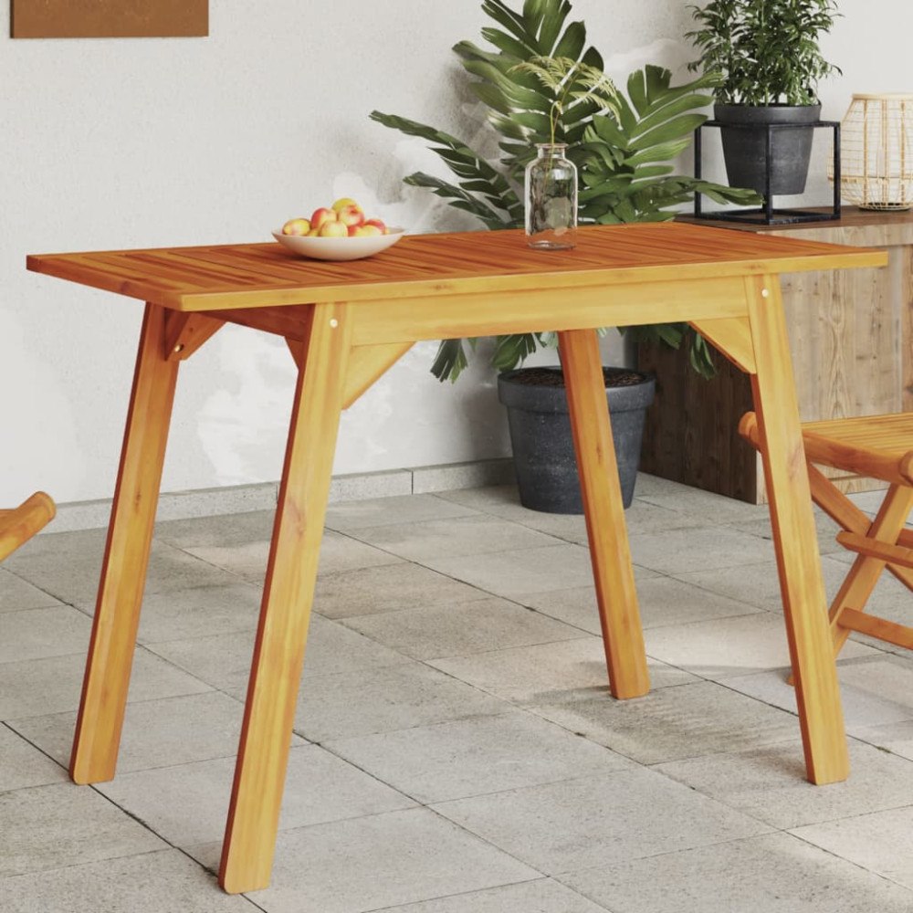 vidaXL Matbord för trädgården 110x56x75 cm massivt akaciaträ