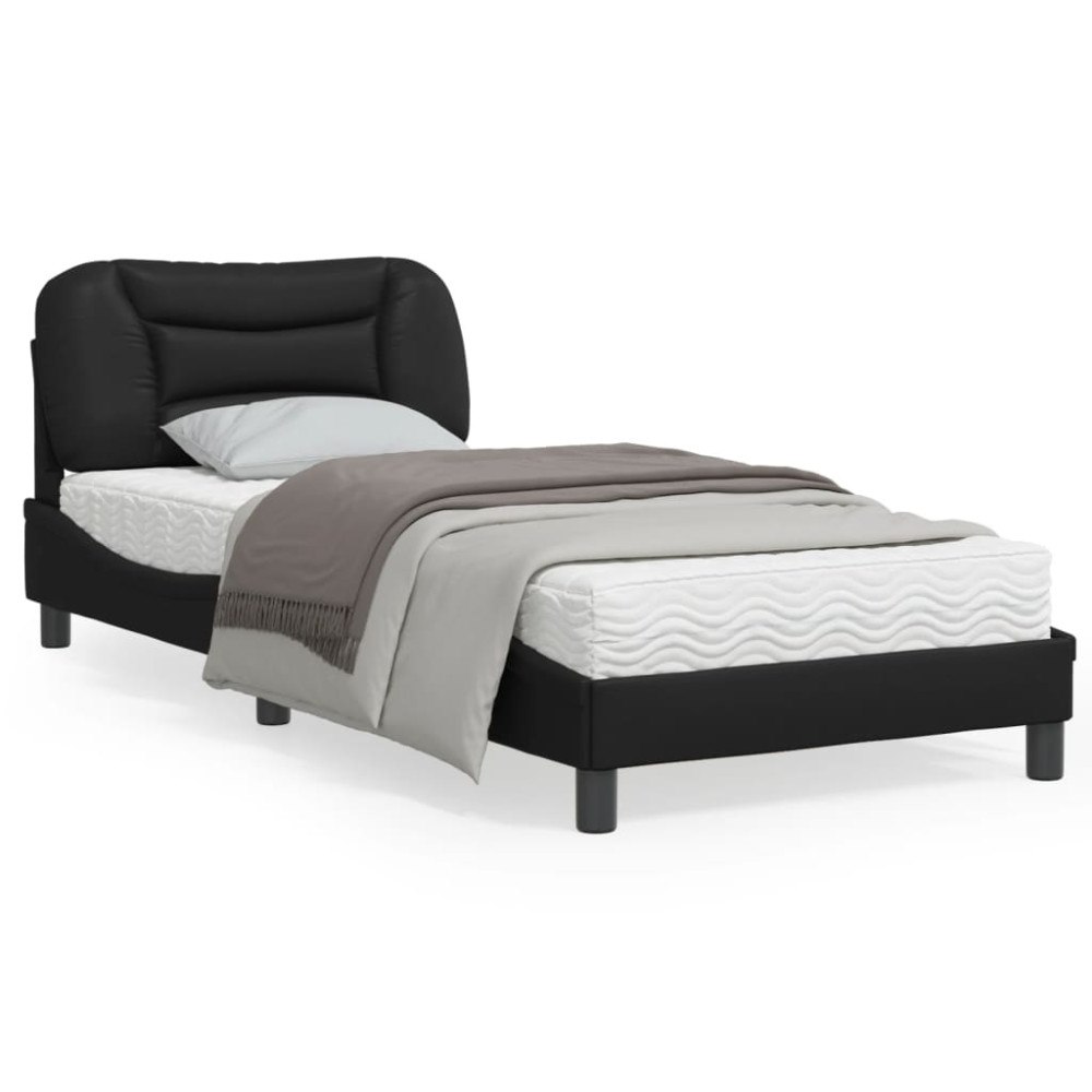 vidaXL Bed Frame with LED without Mattress "Hvar" Black 90x190 cm