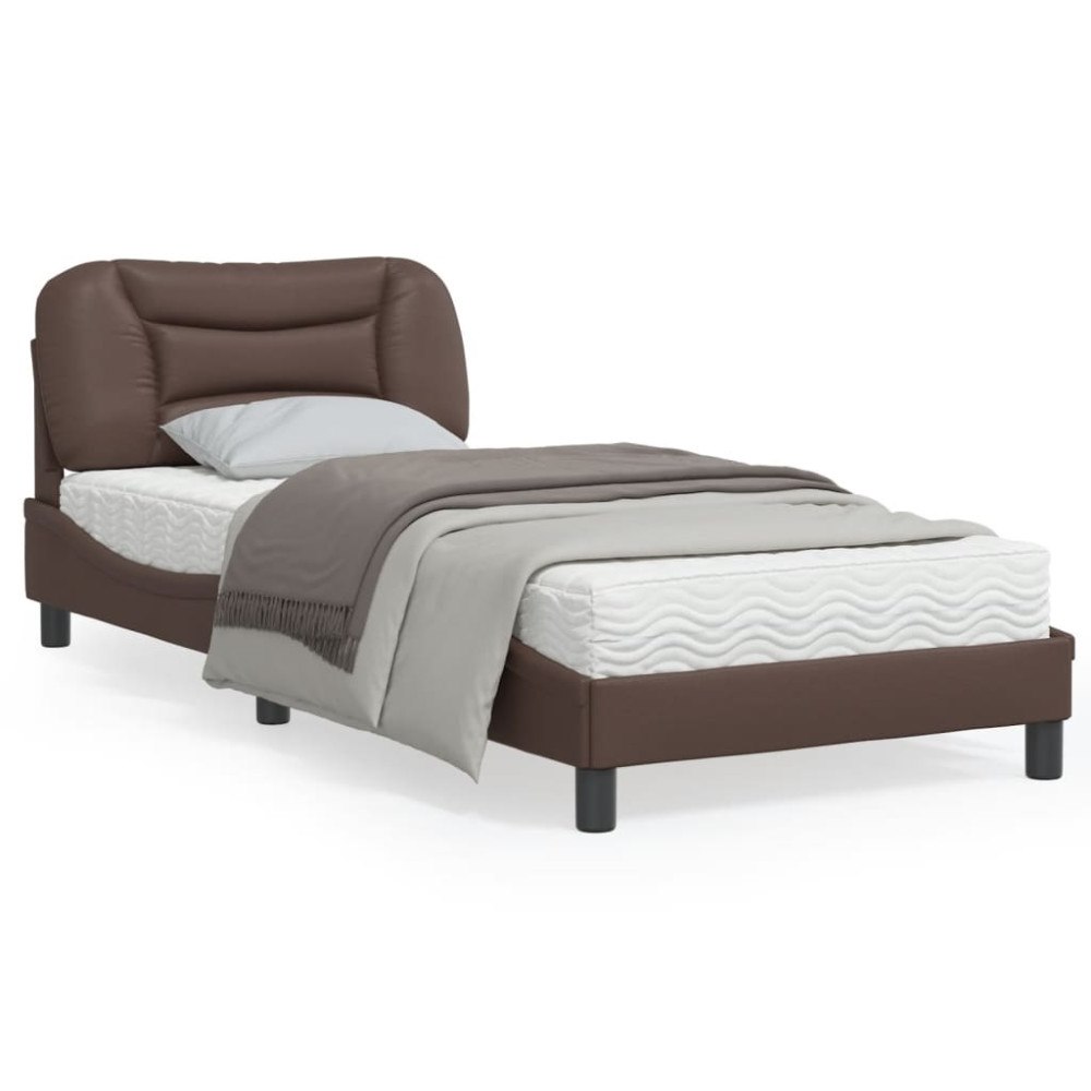 vidaXL Bed Frame with LED without Mattress "Hvar" Brown 90x190 cm
