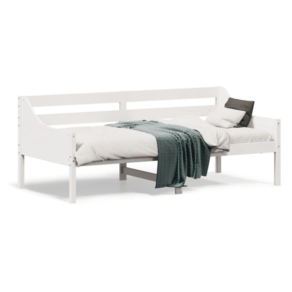 vidaXL Dagbädd utan madrass vit 90x190 cm massiv furu
