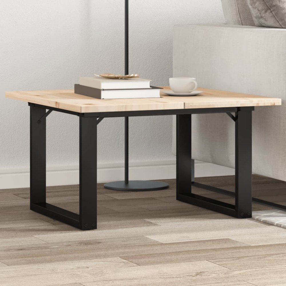 vidaXL Bordsben för soffbord O-ram 50x40x38 cm stål