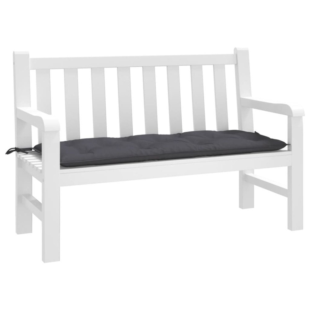 vidaXL Bänkdyna för trädgården antracit 120x50x7 cm oxfordtyg
