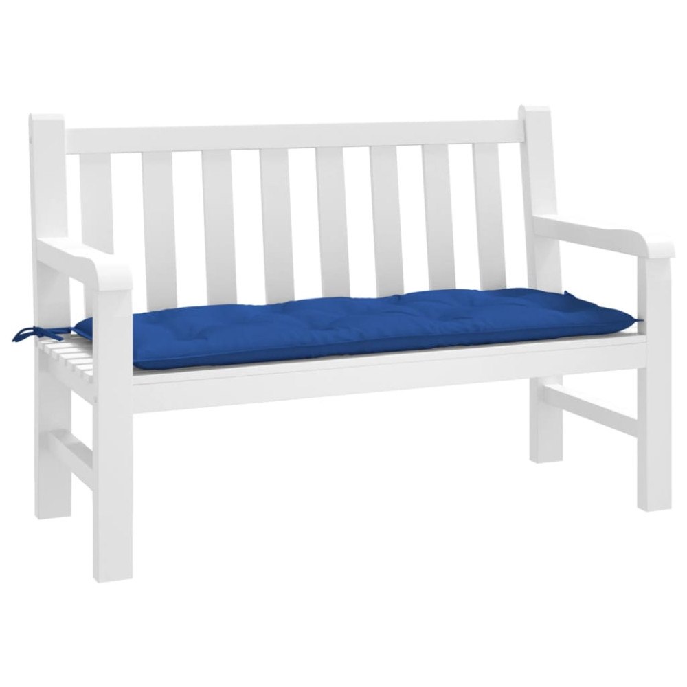 vidaXL Bänkdyna för trädgården blå 120x50x7 cm oxfordtyg