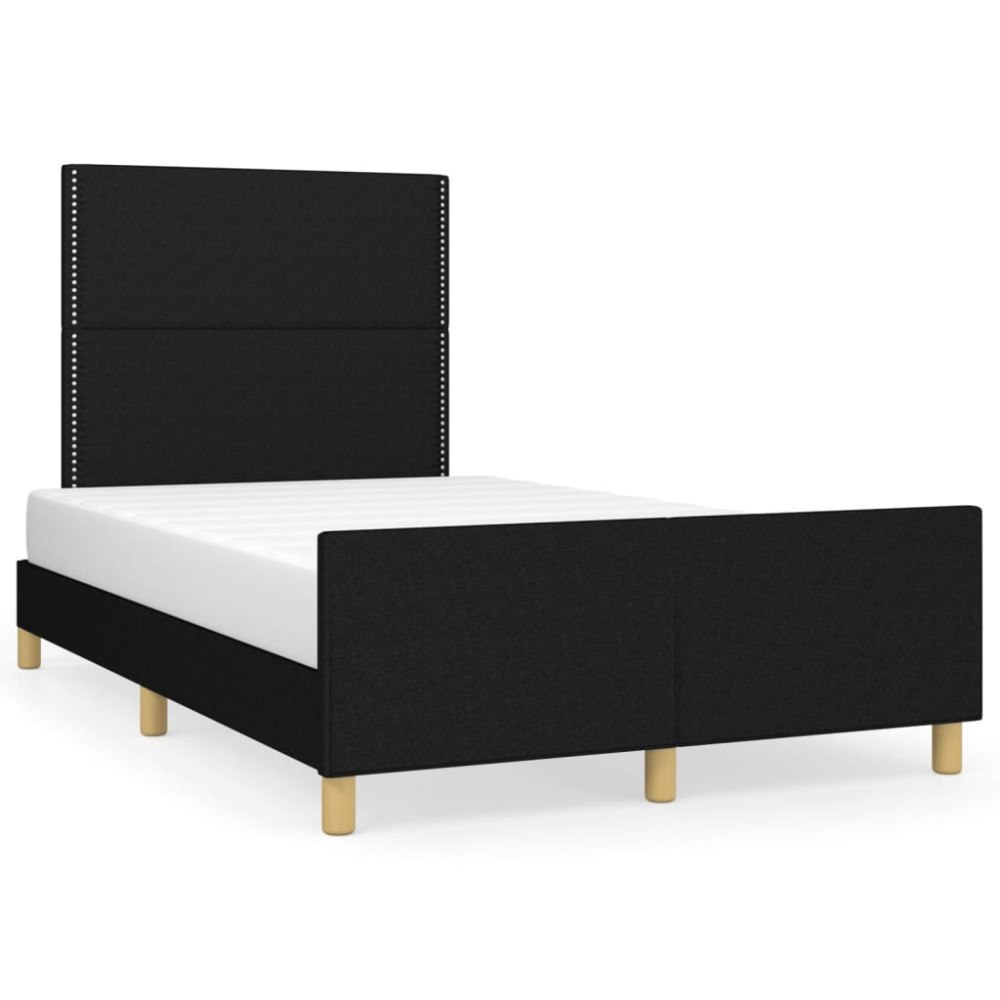 vidaXL sängram utan madrass svart 120x190 cm tyg