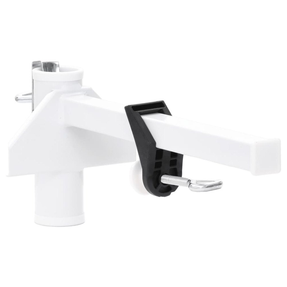 vidaXL Parasollfäste för balkong vit 38 mm stål