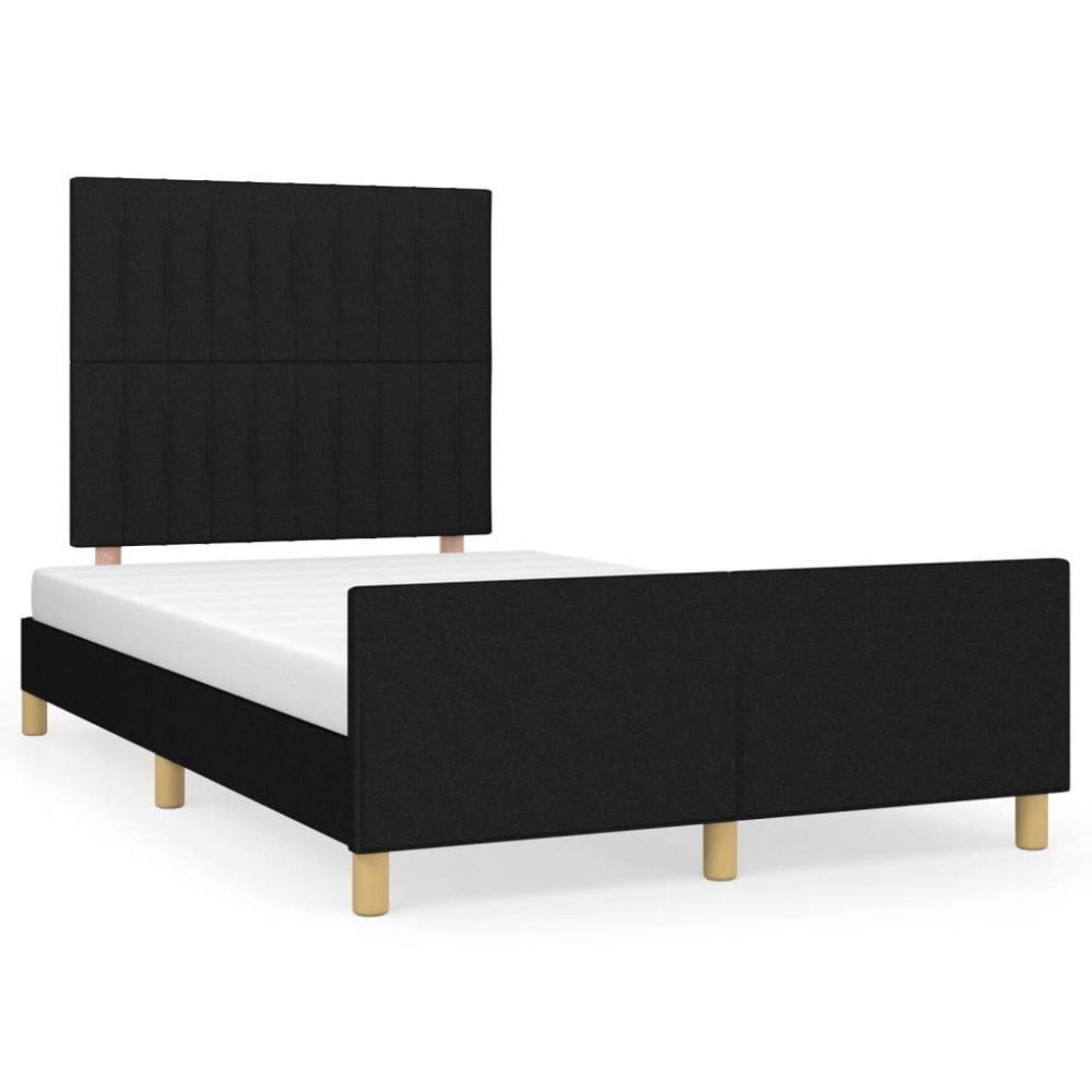 vidaXL sängram utan madrass svart 120x190 cm tyg