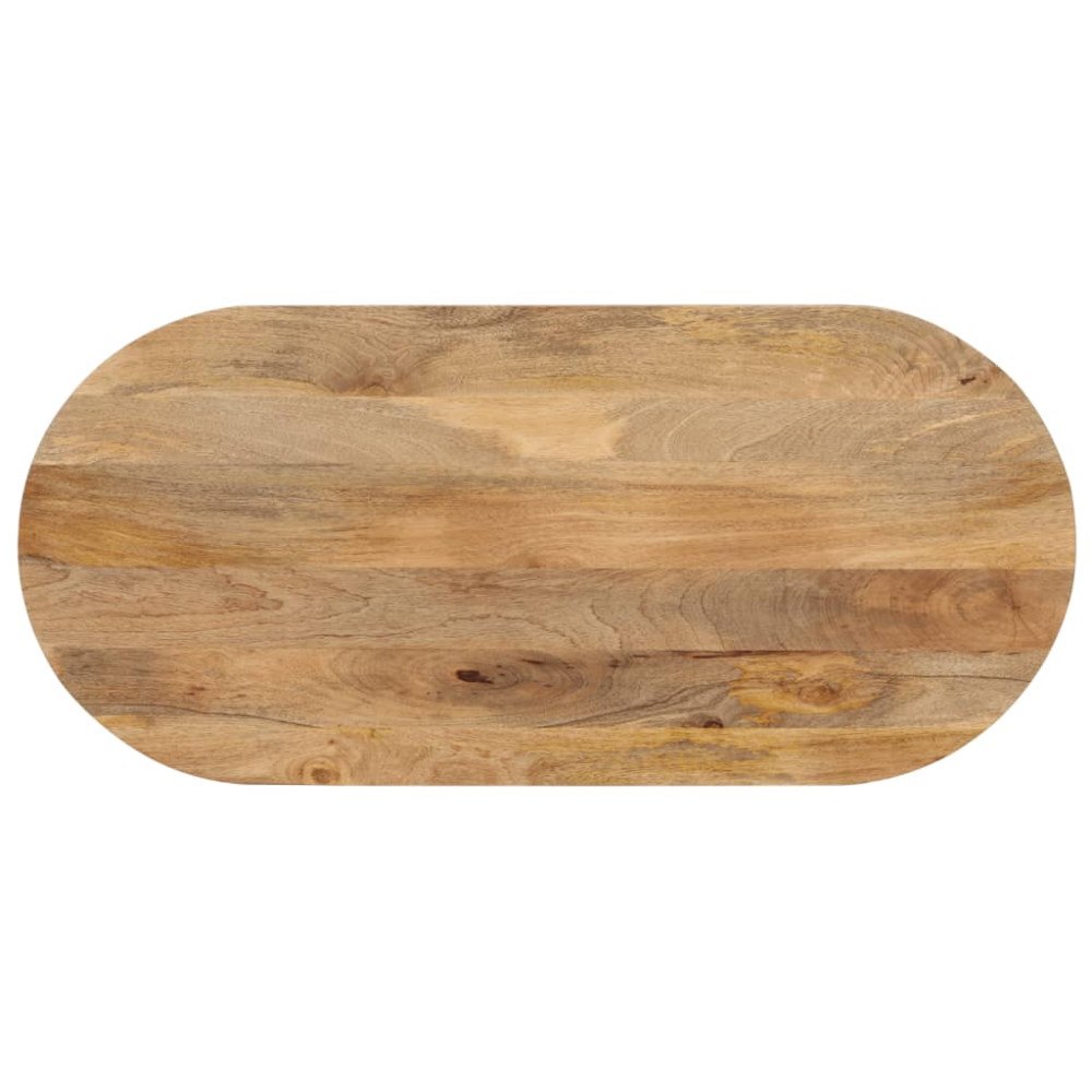 vidaXL Bordsskiva 110x50x3,8 cm oval massivt mangoträ