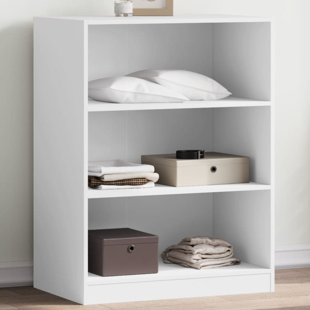 vidaXL Garderob vit 77x48x102 cm konstruerat trä